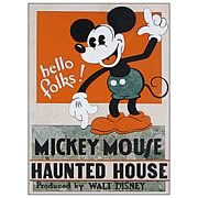 Mickey Mouse Haunted House Poster Stone Artwork